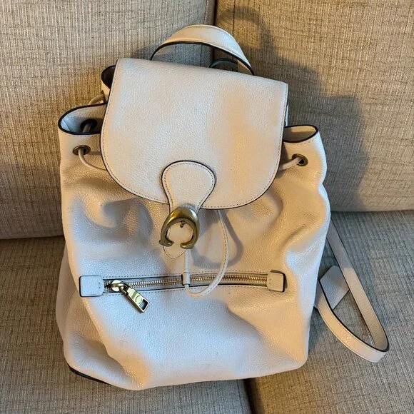 Coach | Bags | Coach White Leather Backpack | Poshmark display picture 3